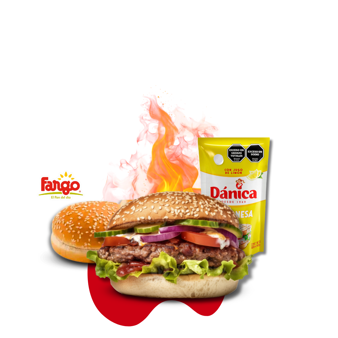 40 Maxi hamburguesas 125 Grs + Pan Fargo